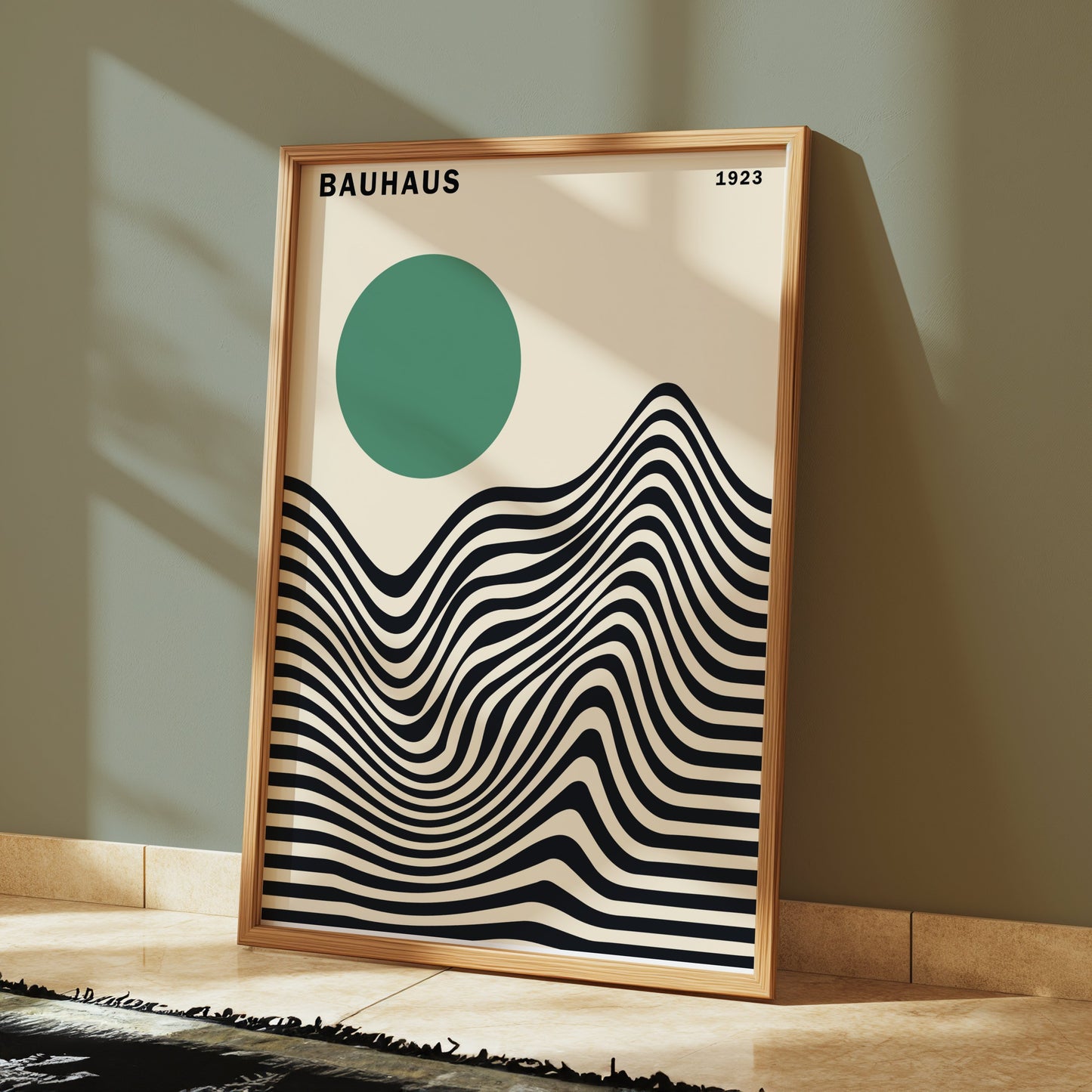 Premium Poster of Bauhaus 1923 Modern Abstract Wave Design Art Posters