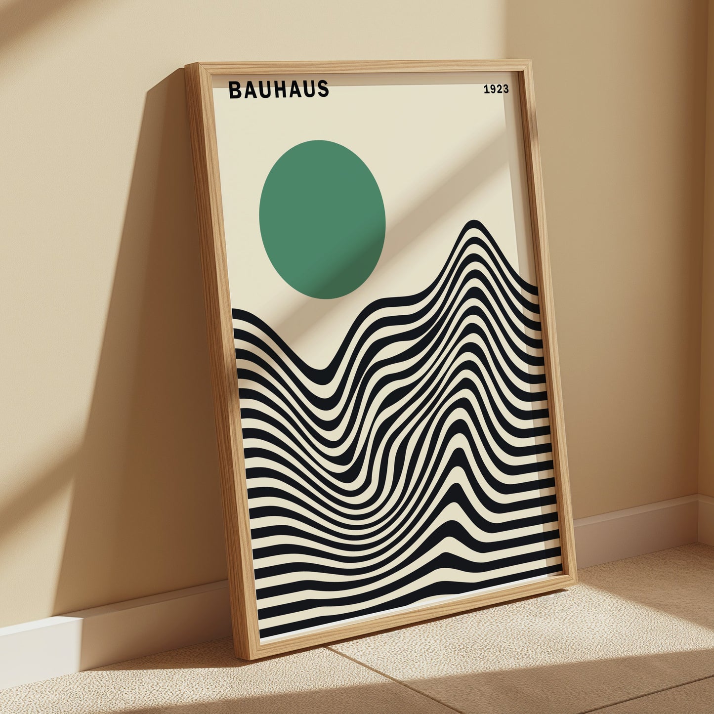 Premium Poster of Bauhaus 1923 Modern Abstract Wave Design Art Posters