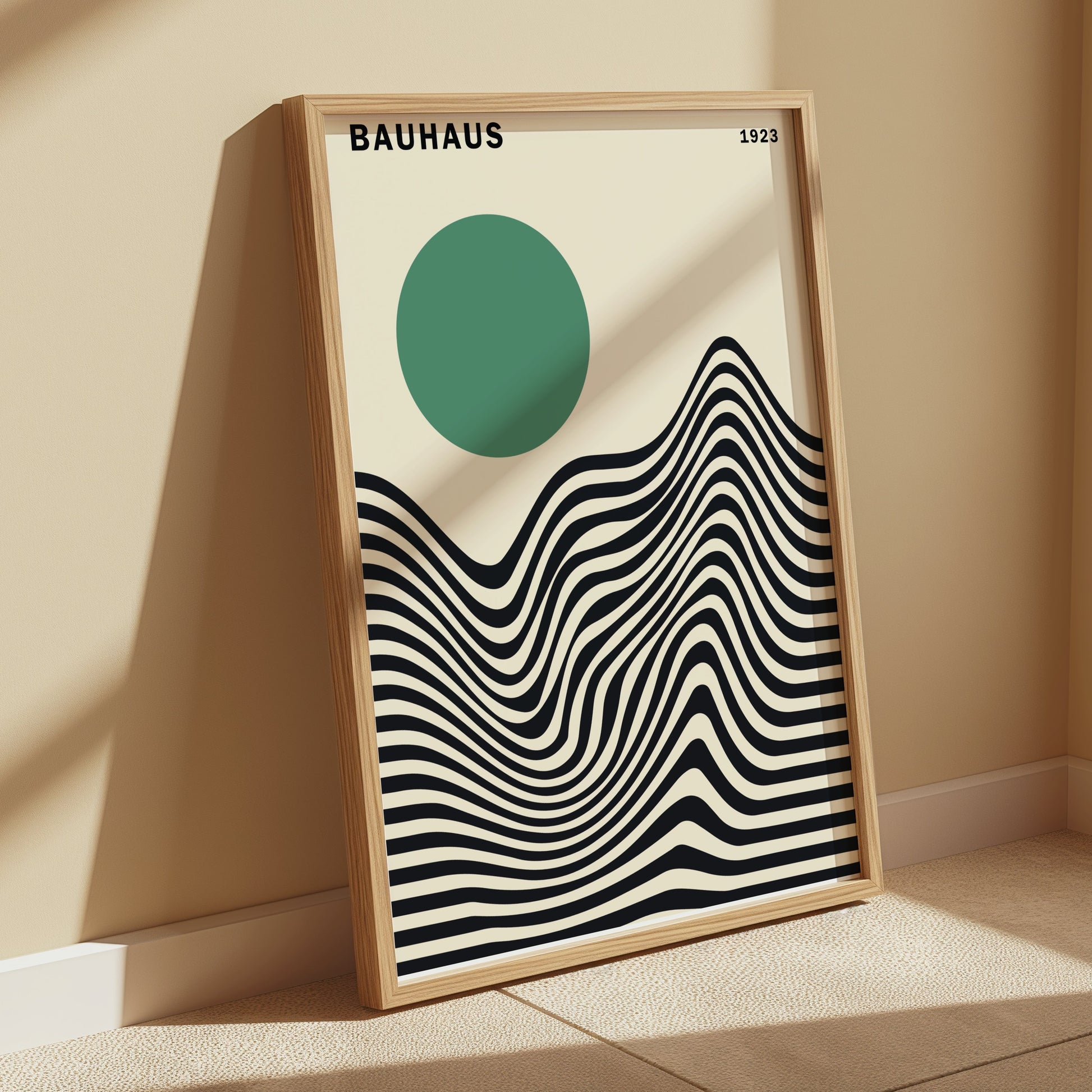 Premium Poster of Bauhaus 1923 Modern Abstract Wave Design Art Posters