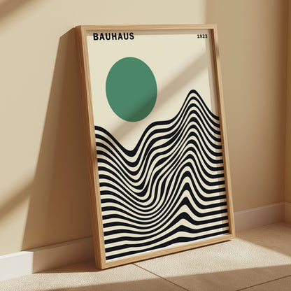 Premium Poster of Bauhaus 1923 Modern Abstract Wave Design Art Posters