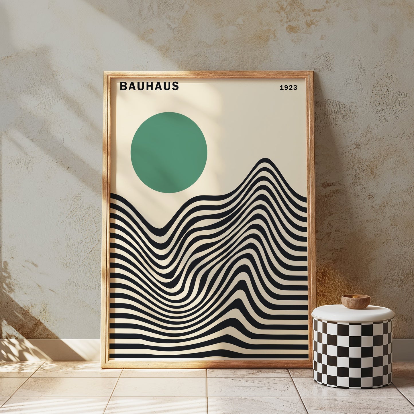 Premium Poster of Bauhaus 1923 Modern Abstract Wave Design Art Posters