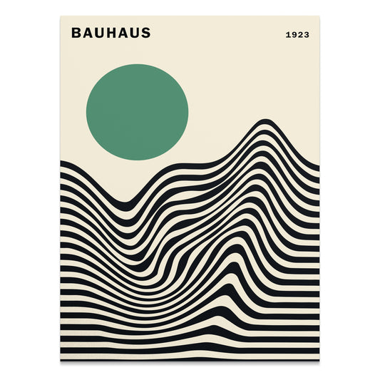 Premium Poster of Bauhaus 1923 Modern Abstract Wave Design Art Posters