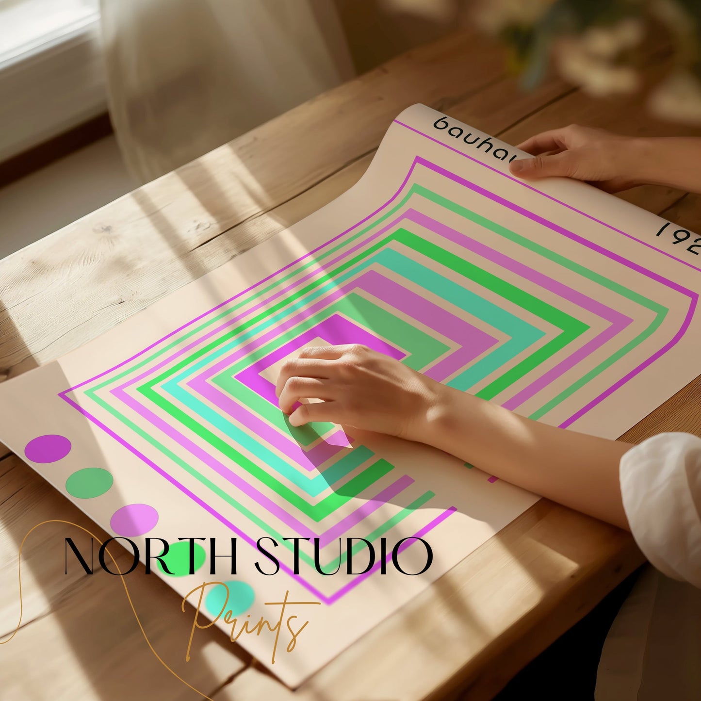 Premium Poster of Bauhaus 1923 Retro Geometric Art Design Posters