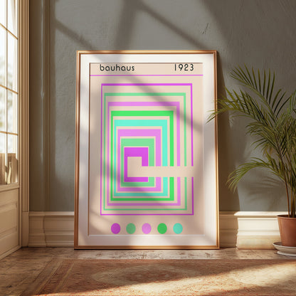 Premium Poster of Bauhaus 1923 Retro Geometric Art Design Posters
