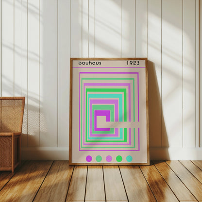 Premium Poster of Bauhaus 1923 Retro Geometric Art Design Posters