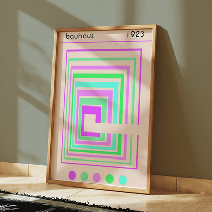 Premium Poster of Bauhaus 1923 Retro Geometric Art Design Posters