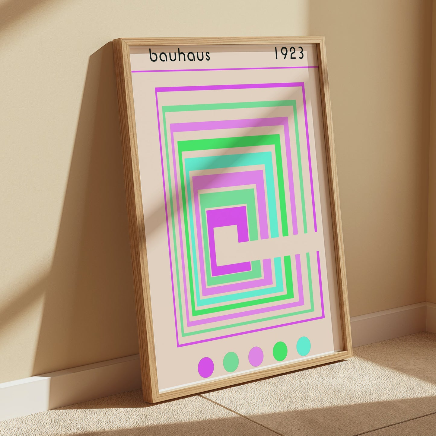 Premium Poster of Bauhaus 1923 Retro Geometric Art Design Posters