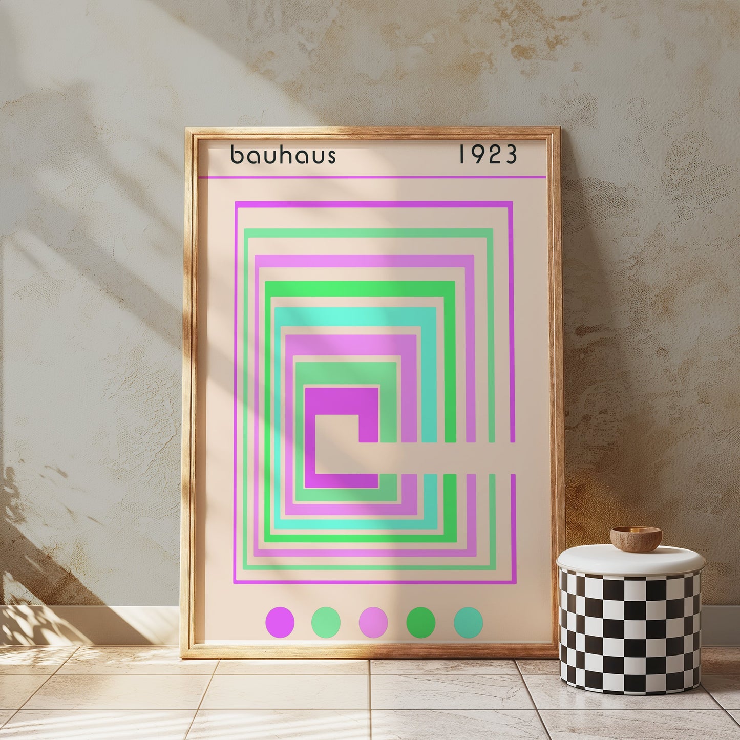 Premium Poster of Bauhaus 1923 Retro Geometric Art Design Posters