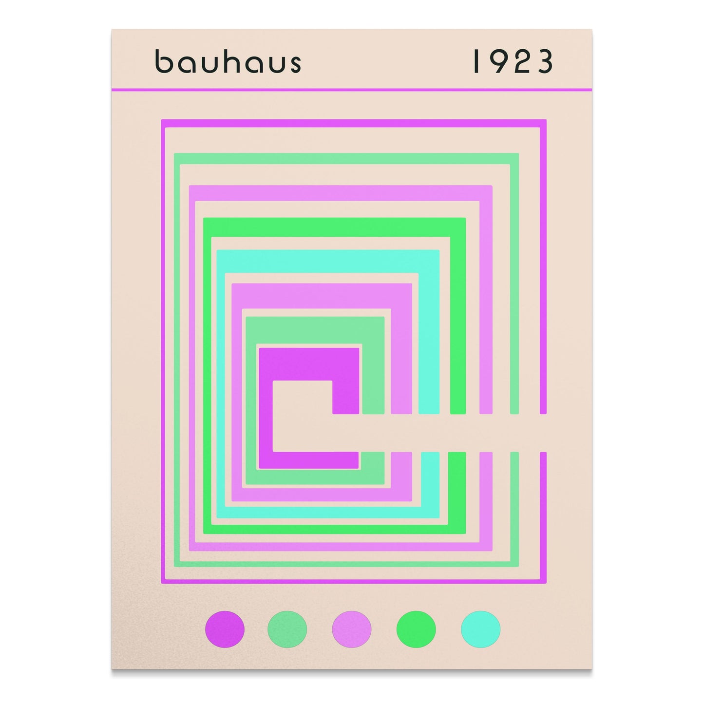 Premium Poster of Bauhaus 1923 Retro Geometric Art Design Posters