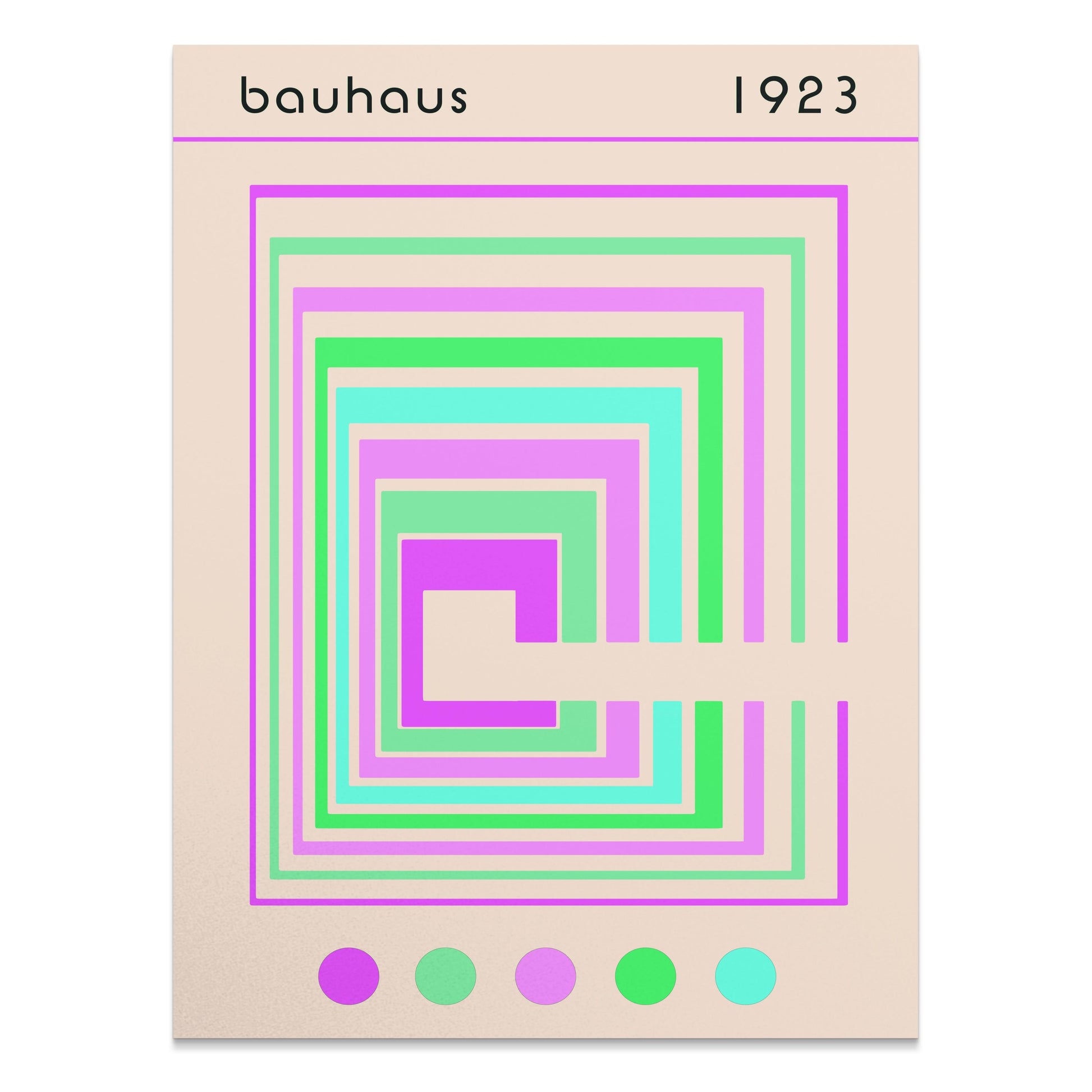 Premium Poster of Bauhaus 1923 Retro Geometric Art Design Posters