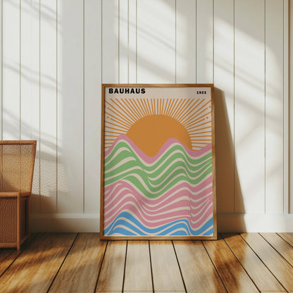 Premium Poster of Bauhaus Sunrise 1923 Retro Art Print Posters