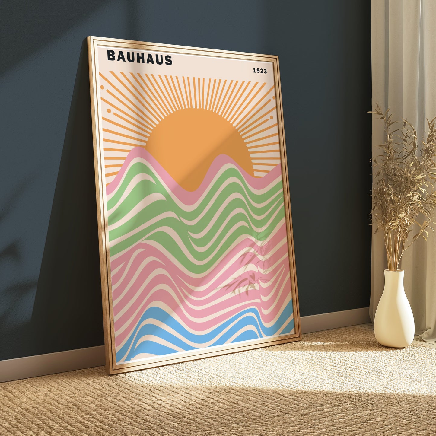 Premium Poster of Bauhaus Sunrise 1923 Retro Art Print Posters