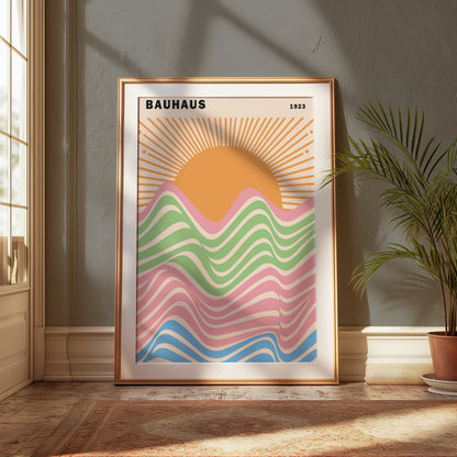 Premium Poster of Bauhaus Sunrise 1923 Retro Art Print Posters