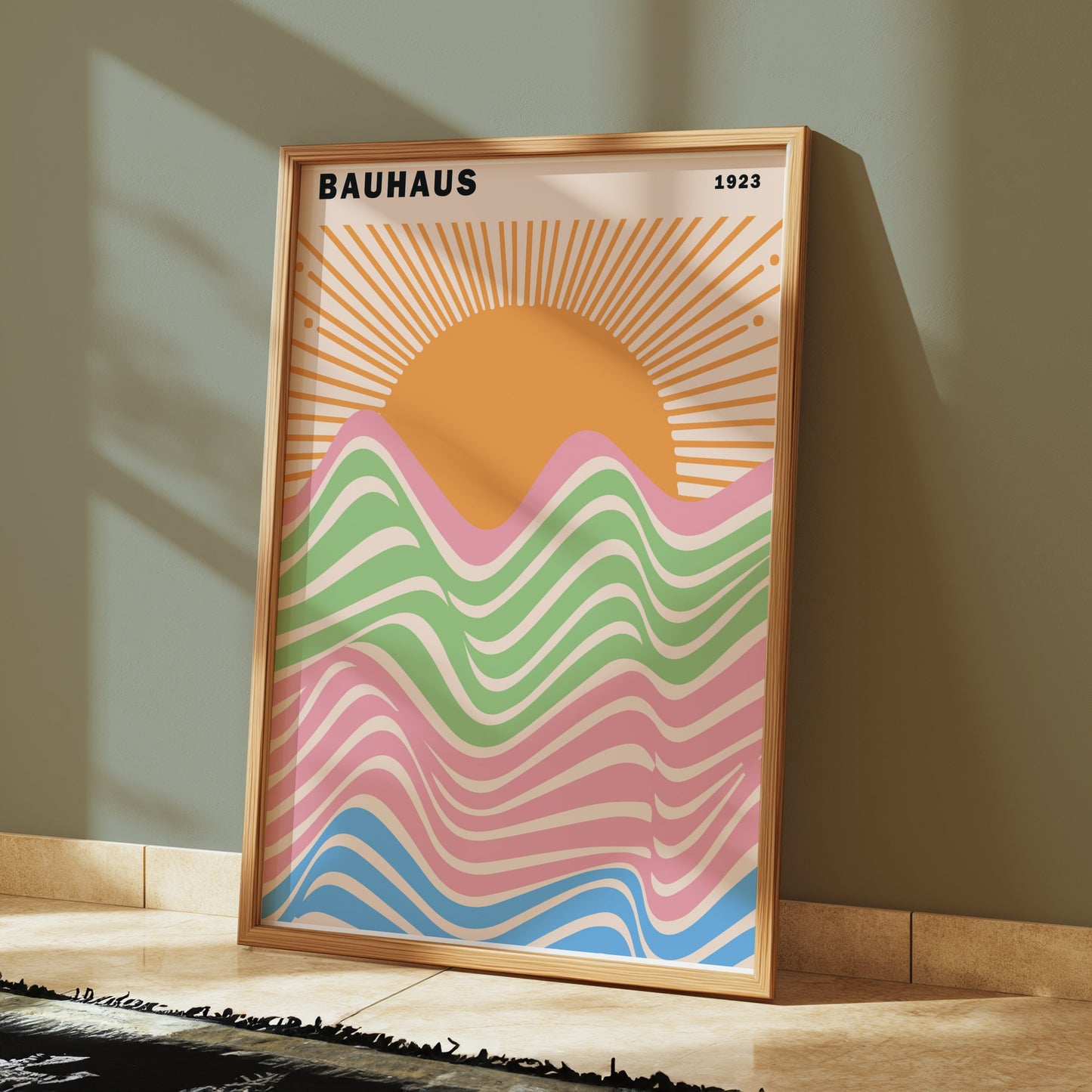 Premium Poster of Bauhaus Sunrise 1923 Retro Art Print Posters