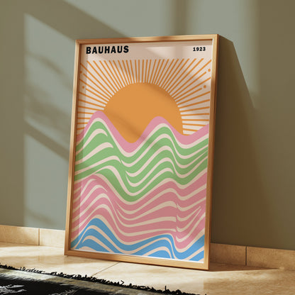 Premium Poster of Bauhaus Sunrise 1923 Retro Art Print Posters