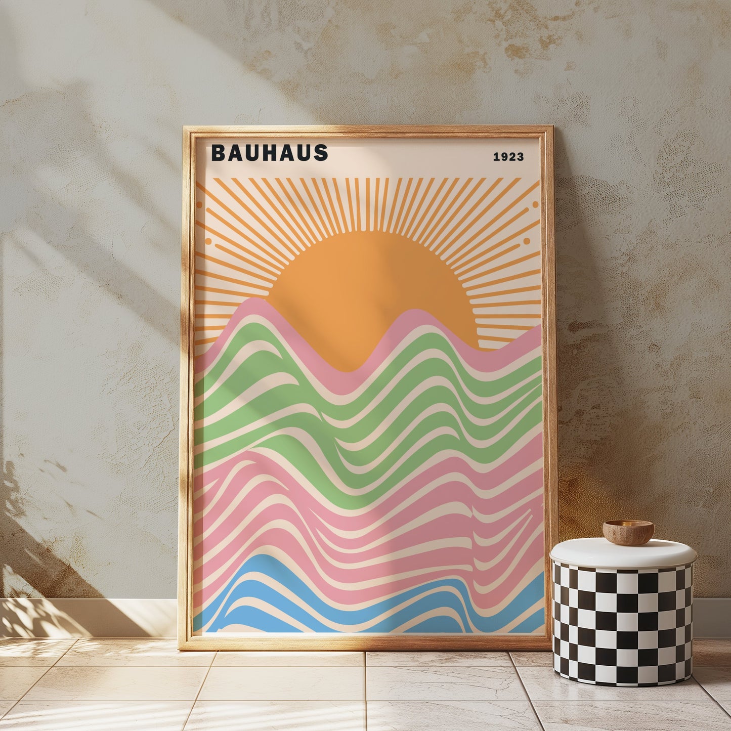 Premium Poster of Bauhaus Sunrise 1923 Retro Art Print Posters