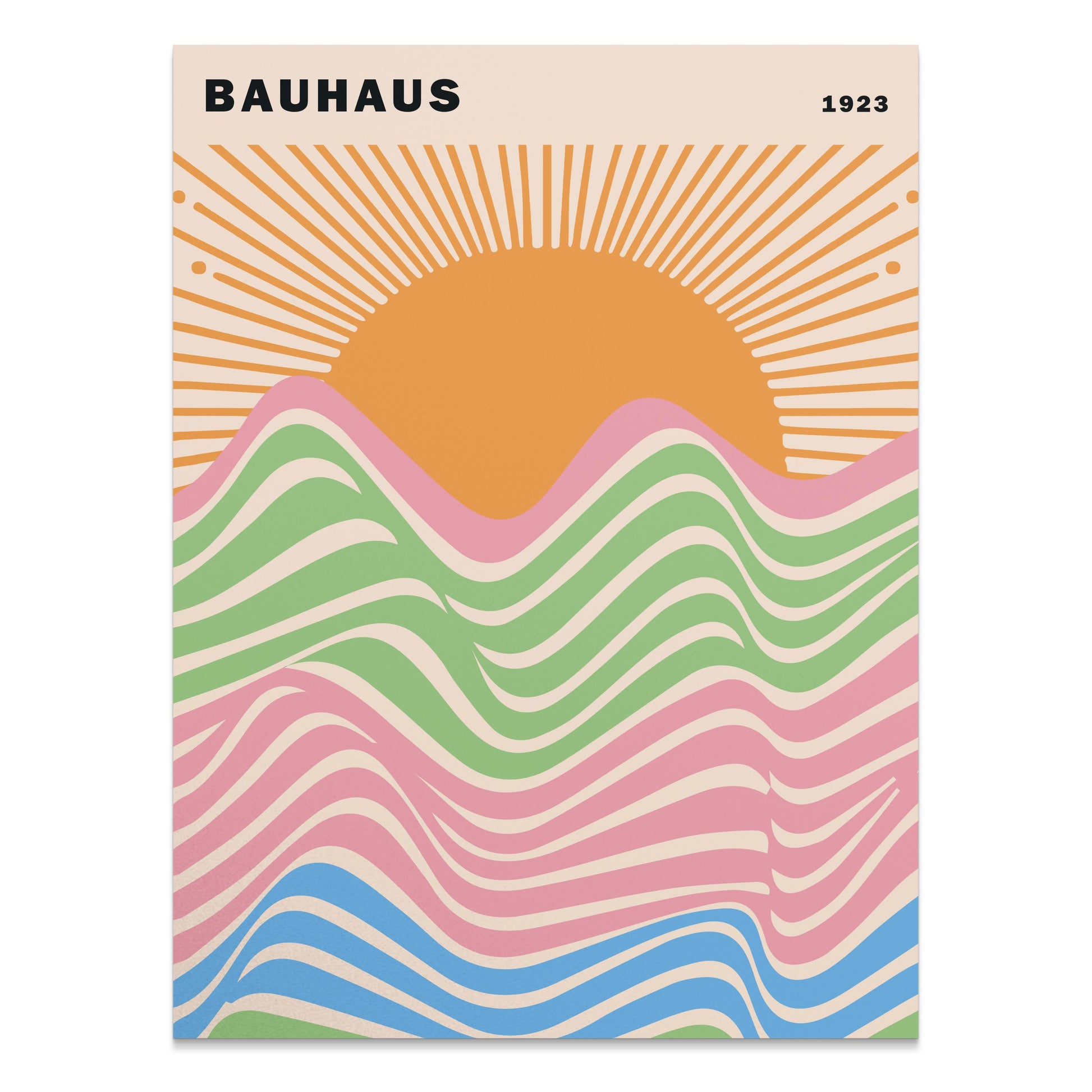 Premium Poster of Bauhaus Sunrise 1923 Retro Art Print Posters