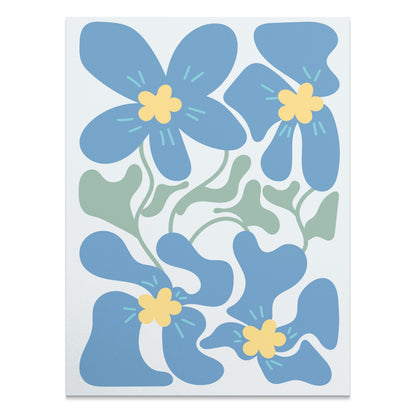 Premium Poster of Beautiful Abstract Blue Floral Art Design Posters