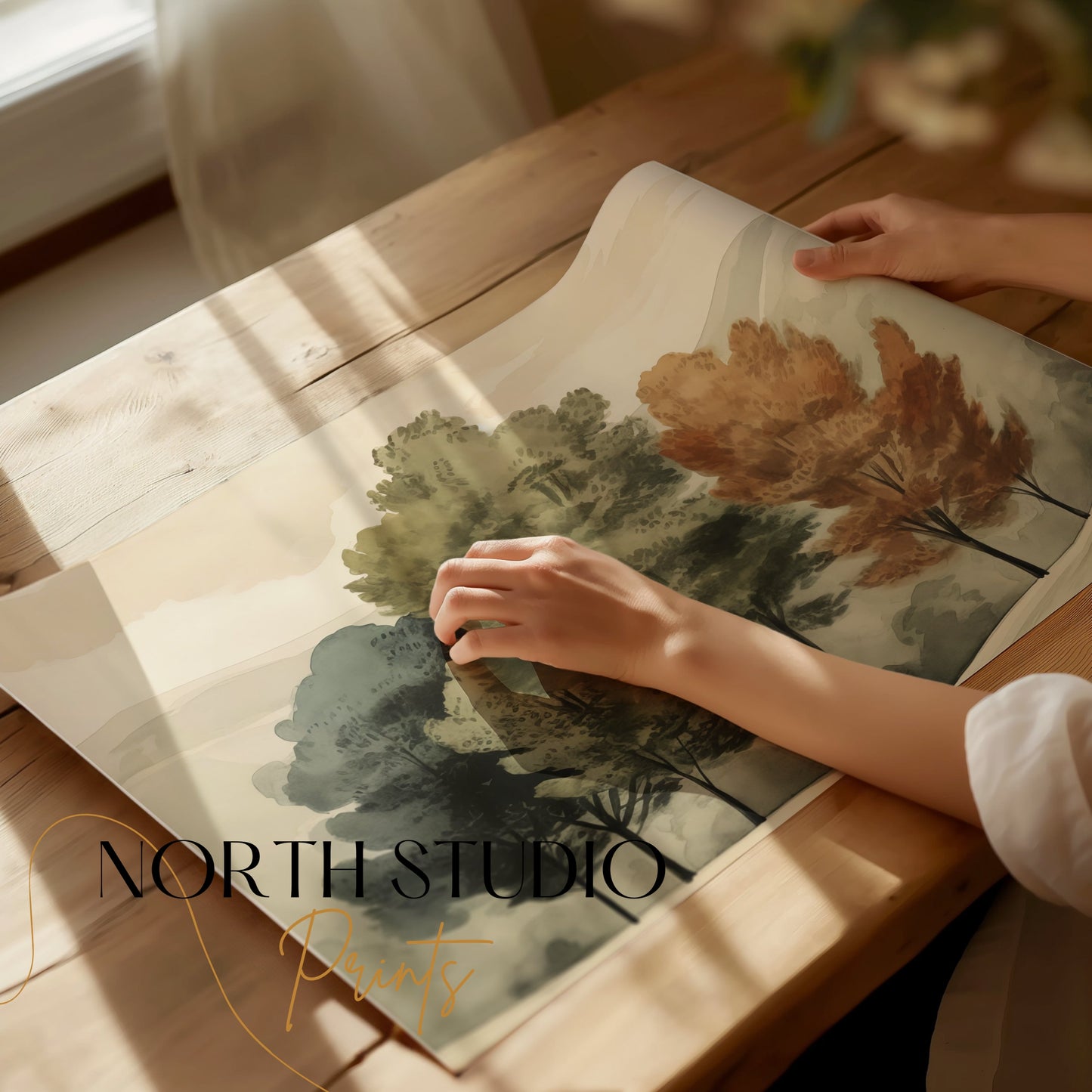 Premium Poster of Beautiful Artistic Nature Landscape Trees Posters