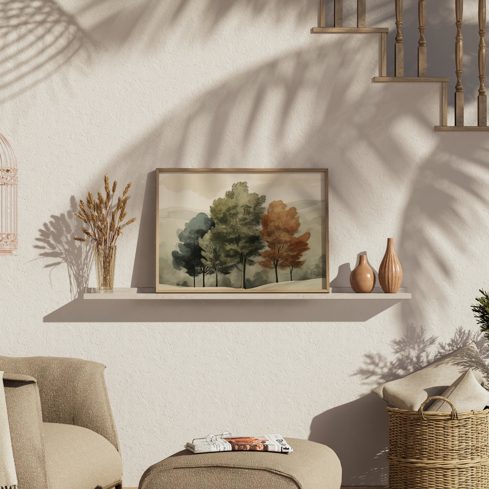 Premium Poster of Beautiful Artistic Nature Landscape Trees Posters