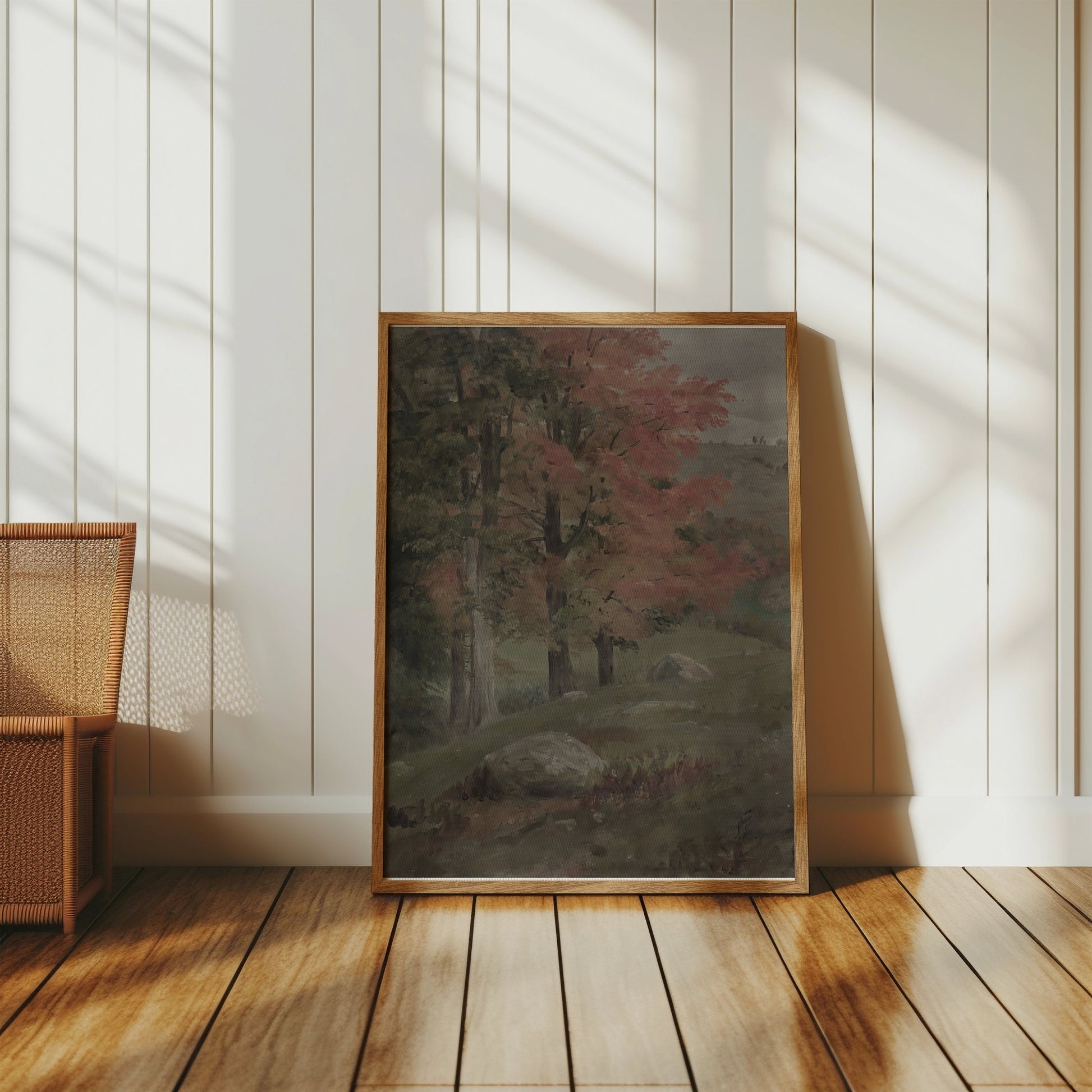 Premium Poster of Beautiful Autumn Landscape with Trees and Rocks Posters