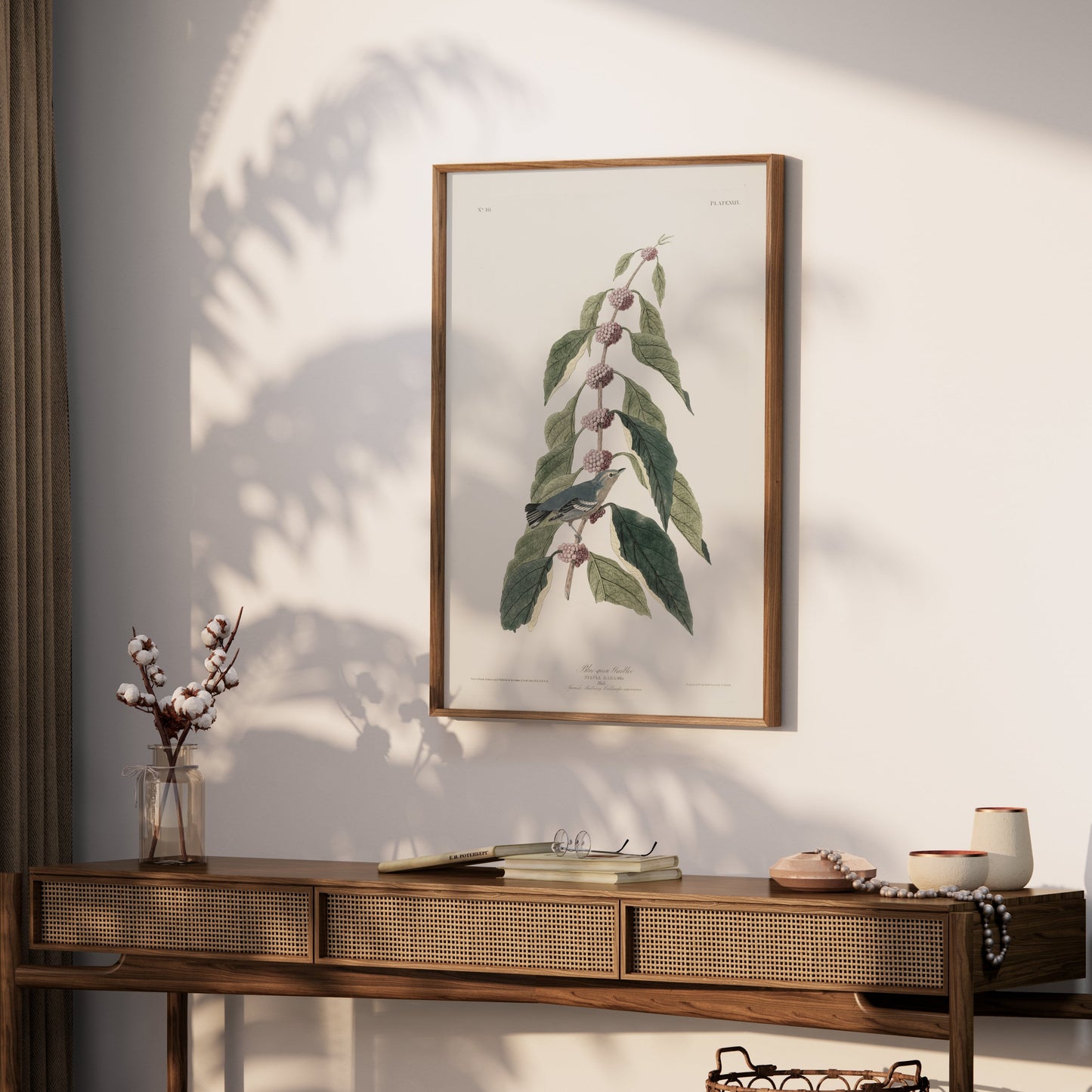 Premium Poster of Beautiful Bird Among Nature Leaves Art Print Posters