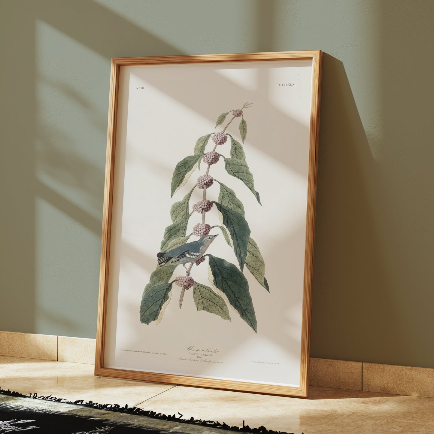 Premium Poster of Beautiful Bird Among Nature Leaves Art Print Posters