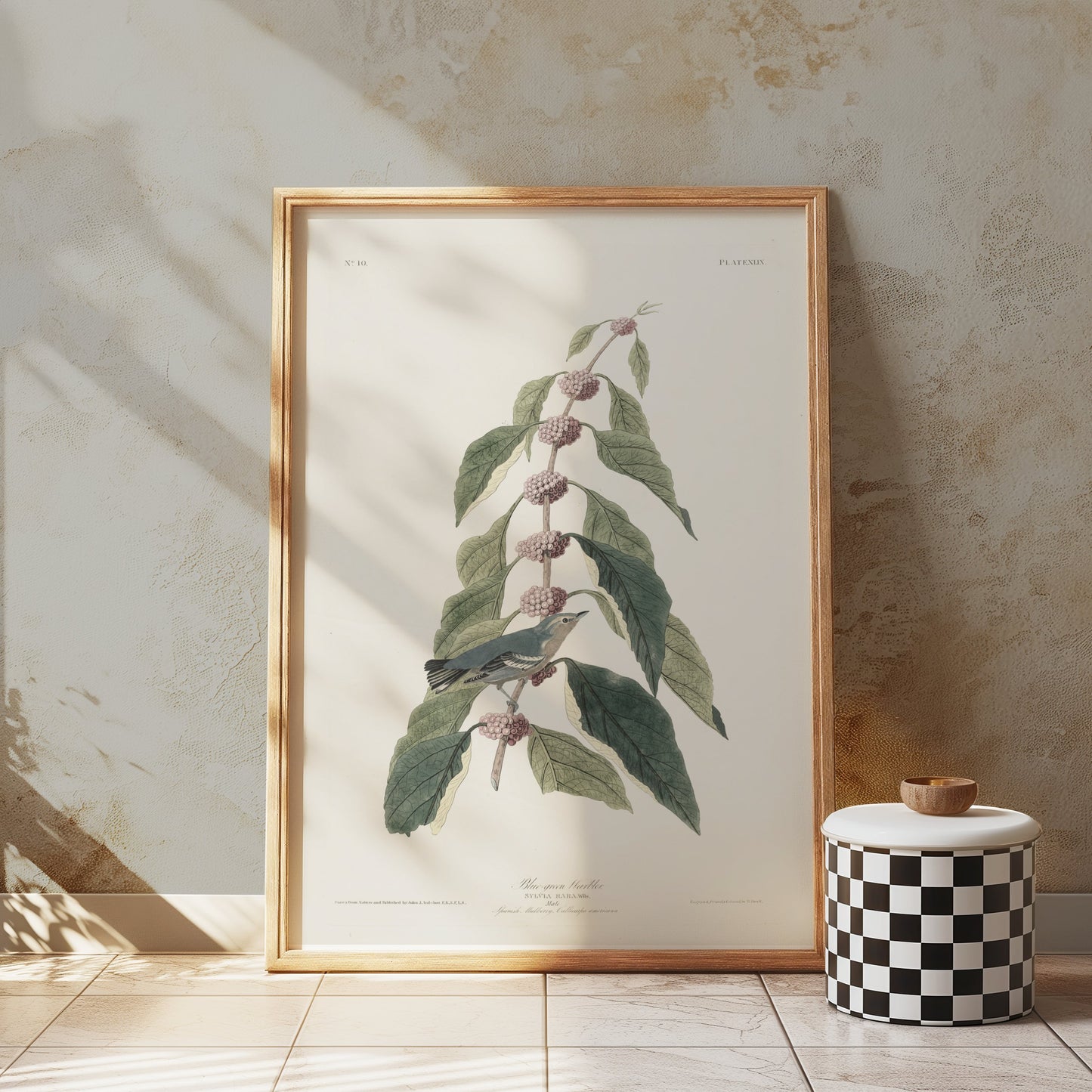 Premium Poster of Beautiful Bird Among Nature Leaves Art Print Posters
