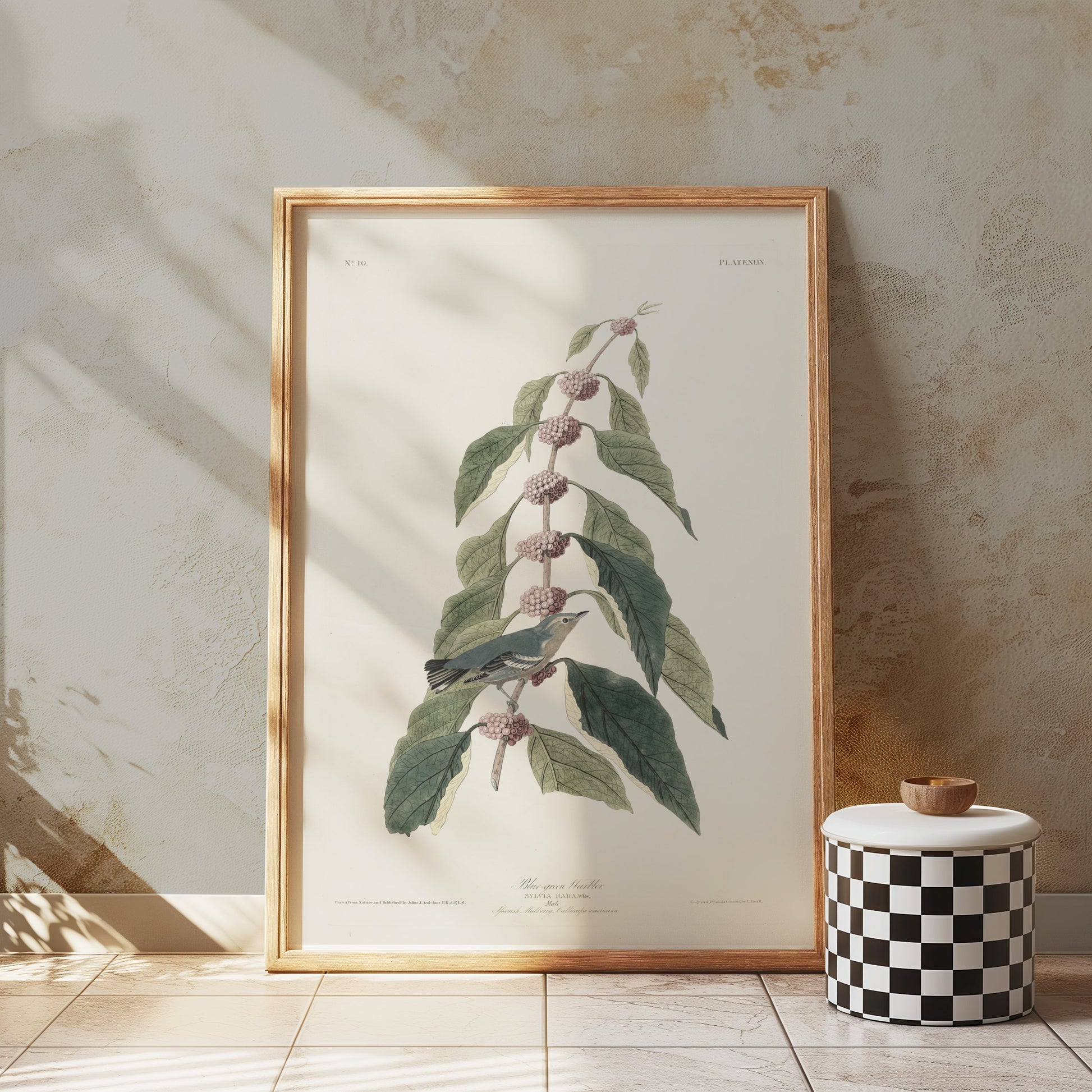 Premium Poster of Beautiful Bird Among Nature Leaves Art Print Posters