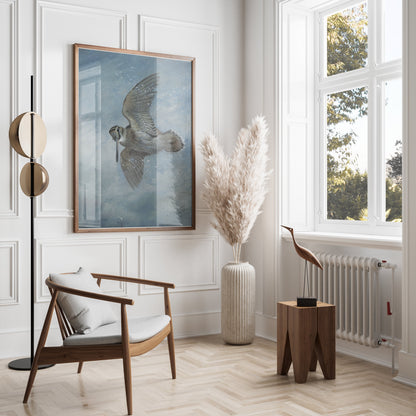 Premium Poster of Beautiful Bird in Flight Wildlife Art Print Posters