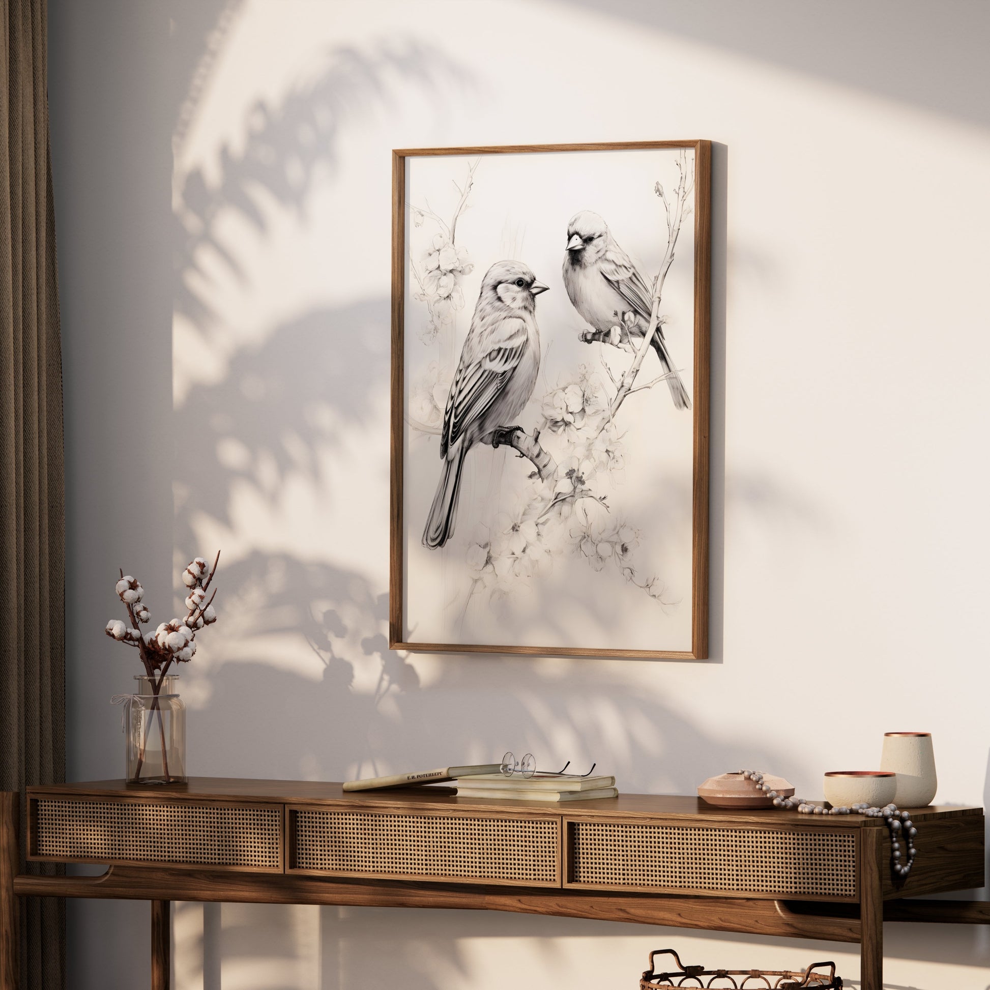 Premium Poster of Beautiful Birds Art Sketch Nature Lover Posters