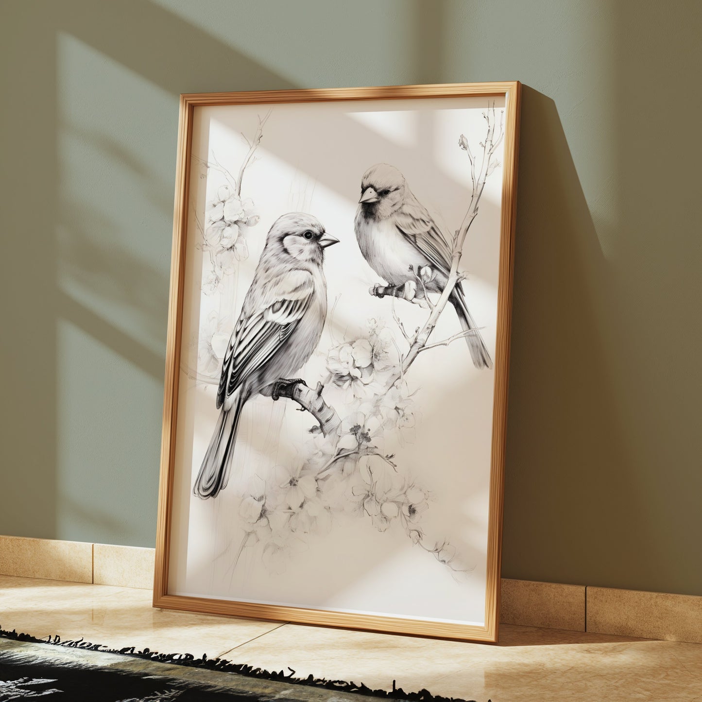 Premium Poster of Beautiful Birds Art Sketch Nature Lover Posters