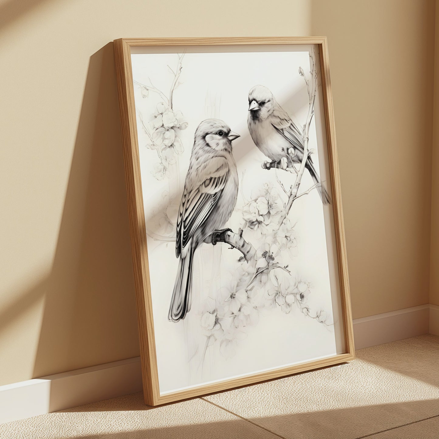 Premium Poster of Beautiful Birds Art Sketch Nature Lover Posters