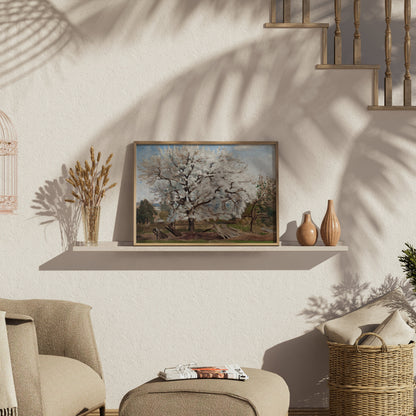 Premium Poster of Beautiful Blooming Tree in Countryside Artwork Posters