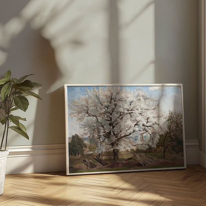 Premium Poster of Beautiful Blooming Tree in Countryside Artwork Posters