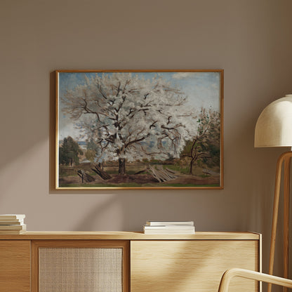Premium Poster of Beautiful Blooming Tree in Countryside Artwork Posters