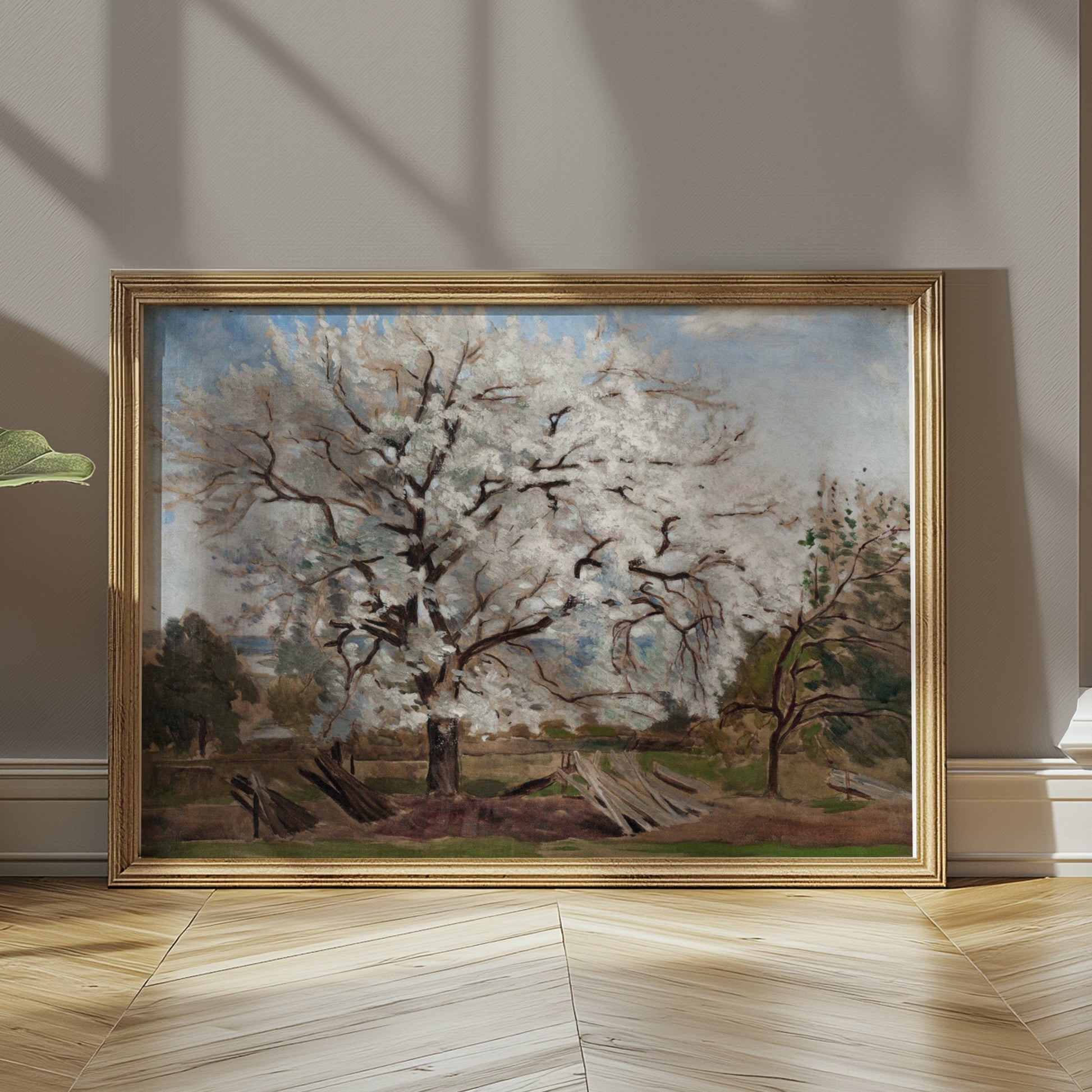 Premium Poster of Beautiful Blooming Tree in Countryside Artwork Posters