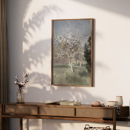 Premium Poster of Beautiful Blooming Tree in Meadow Art Posters