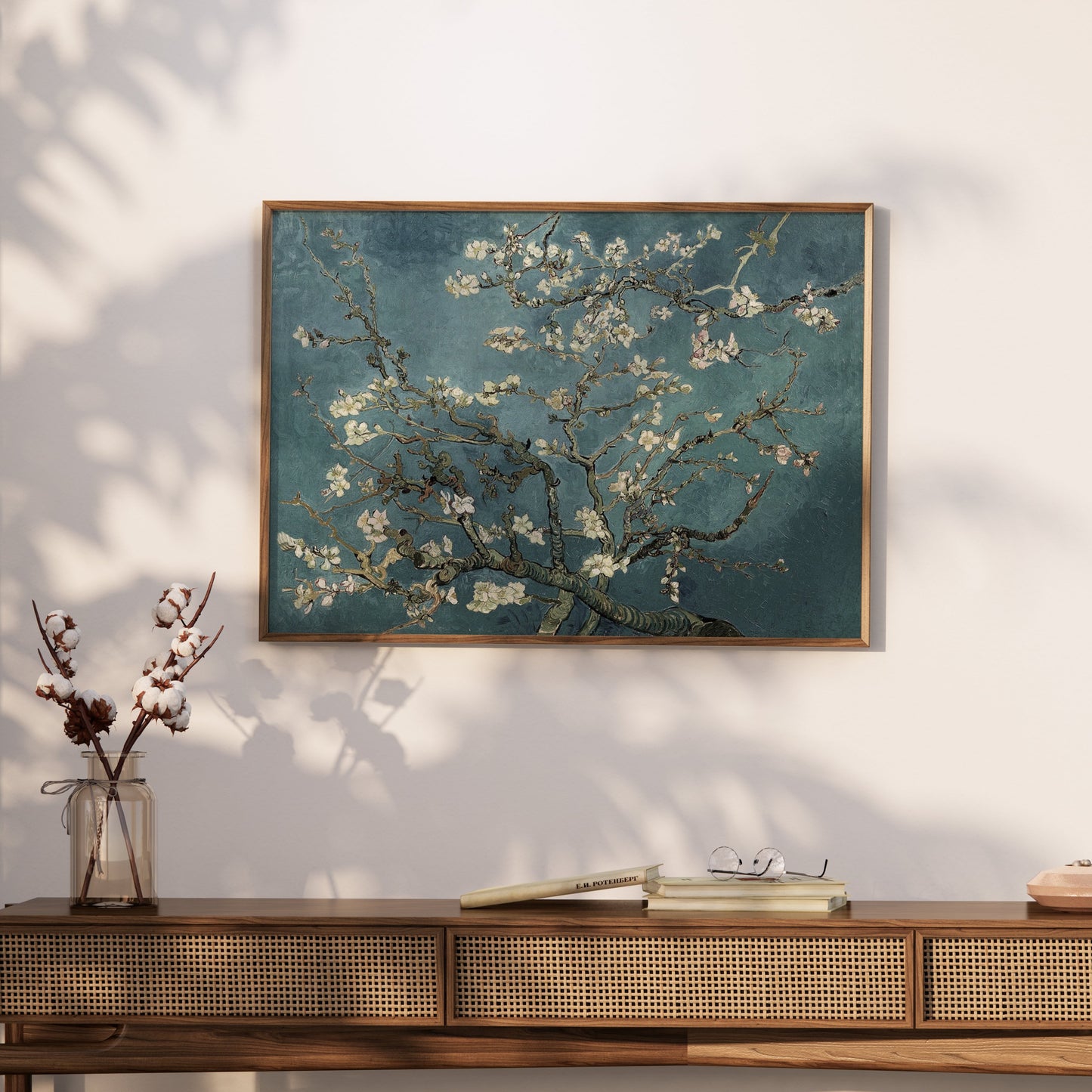Premium Poster of Beautiful Blossom Branches in Vintage Art Style Posters
