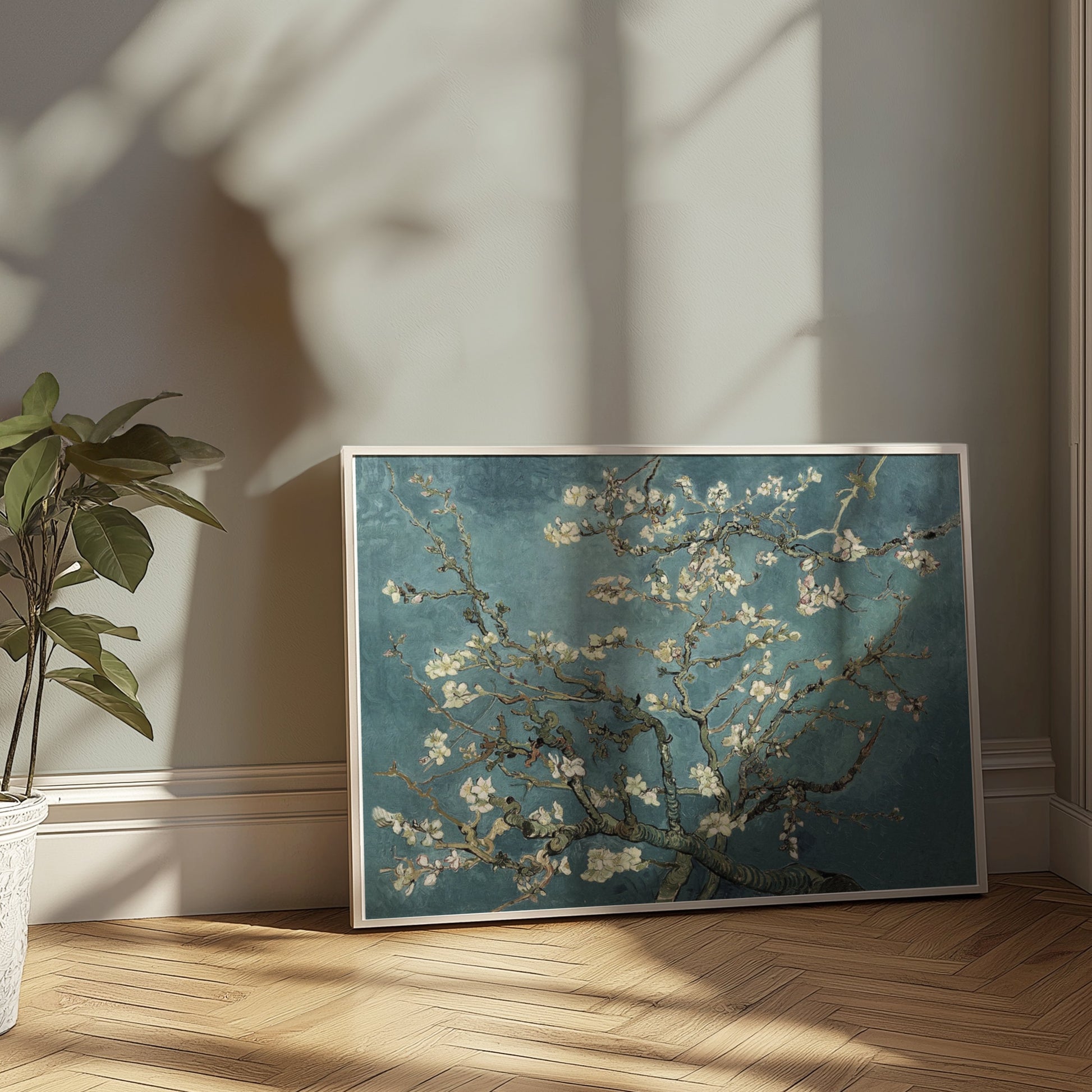 Premium Poster of Beautiful Blossom Branches in Vintage Art Style Posters