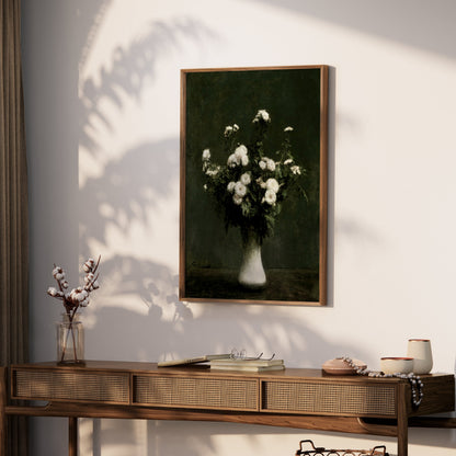 Premium Poster of Beautiful Bouquet in White Vase Vintage Art Posters