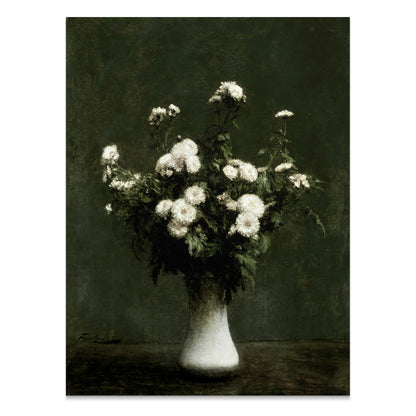 Premium Poster of Beautiful Bouquet in White Vase Vintage Art Posters