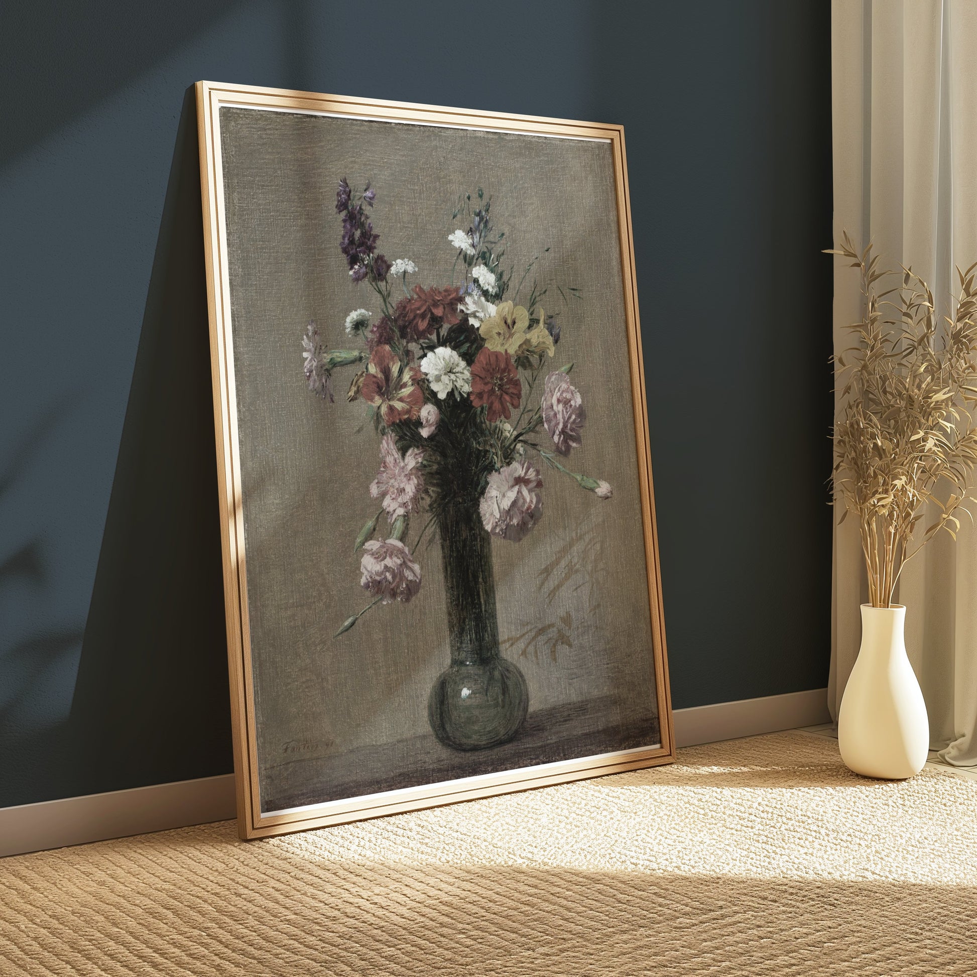 Premium Poster of Beautiful Bouquet of Flowers In Vase Wall Art Posters