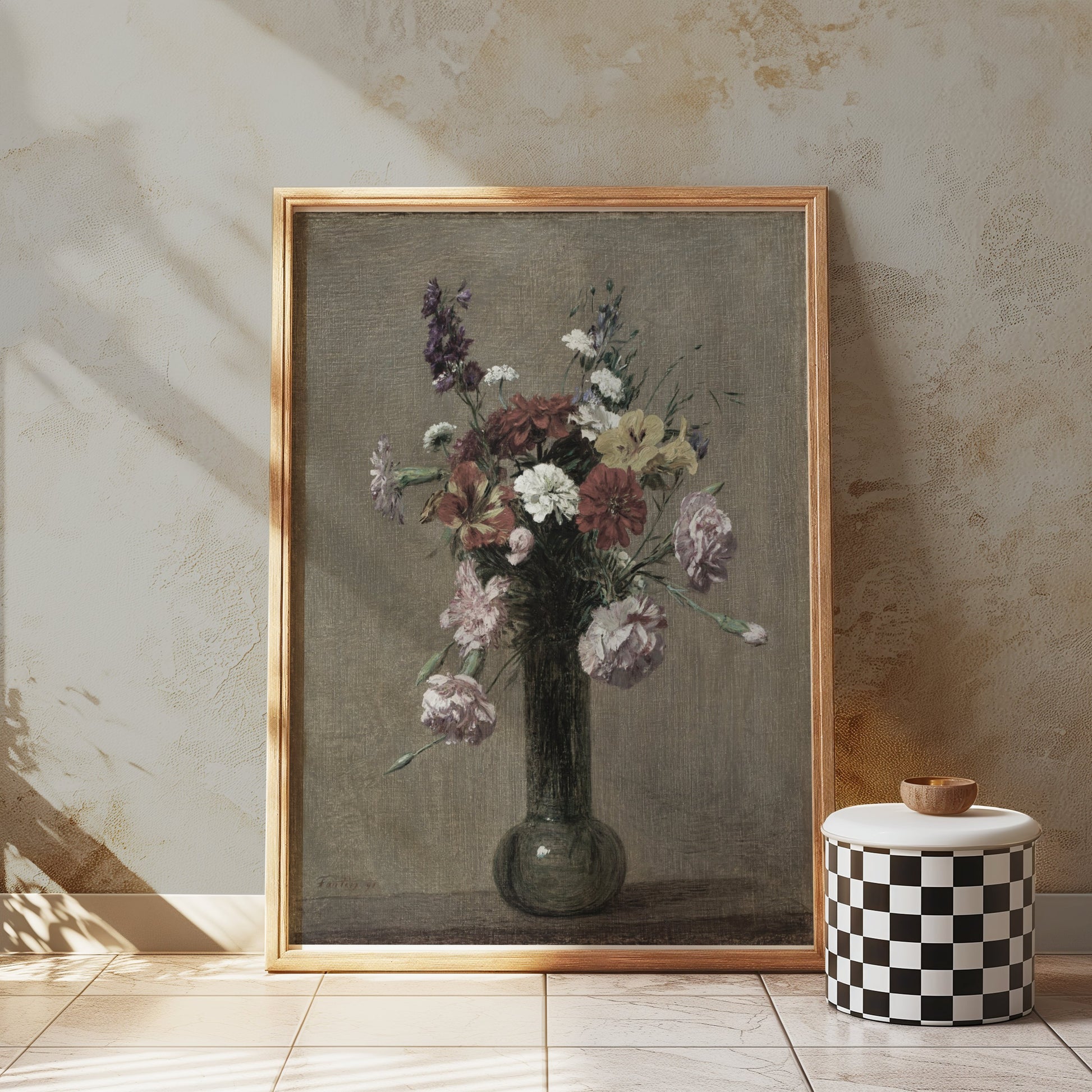 Premium Poster of Beautiful Bouquet of Flowers In Vase Wall Art Posters