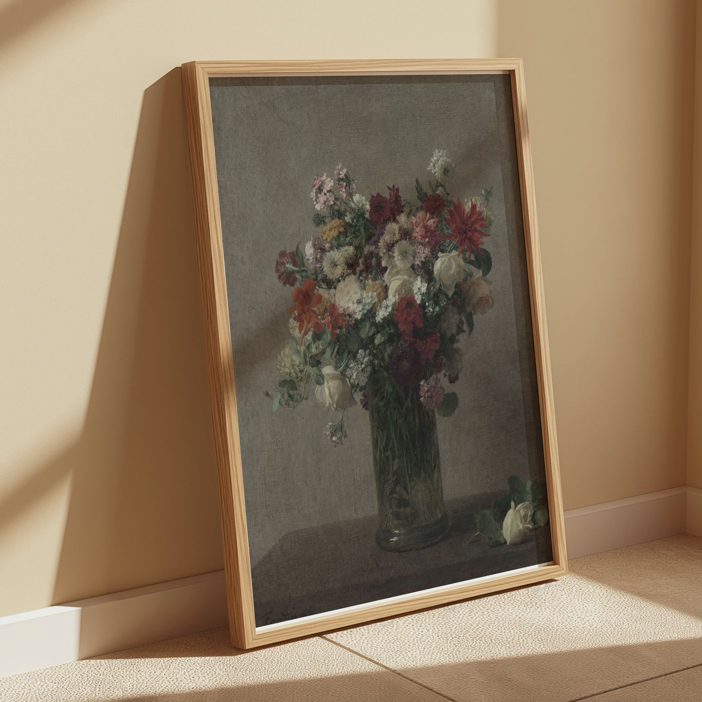 Premium Poster of Beautiful Bouquet of Flowers in Glass Vase Posters