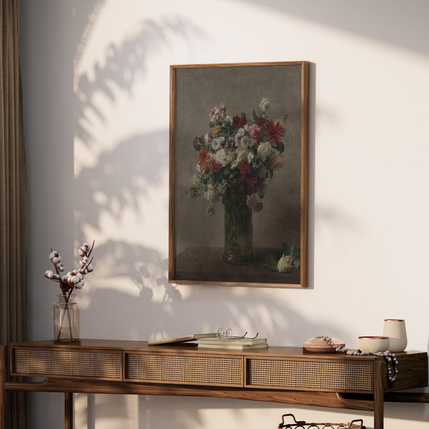 Premium Poster of Beautiful Bouquet of Flowers in Glass Vase Posters