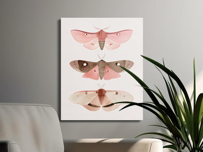 Premium Poster of Beautiful Butterfly Trio Nursery Wall Art Canvas Wraps