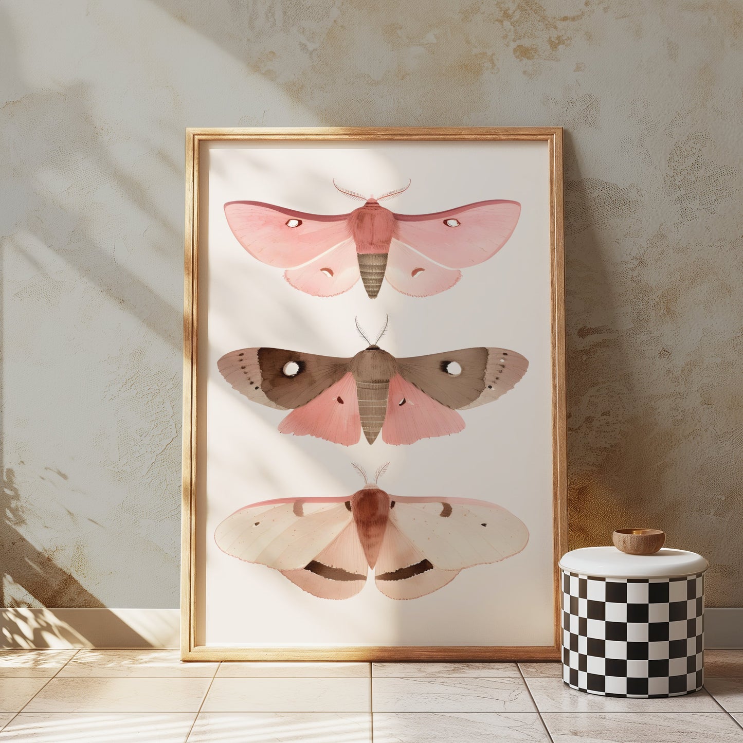 Premium Poster of Beautiful Colored Moth Illustrations Art Print Posters