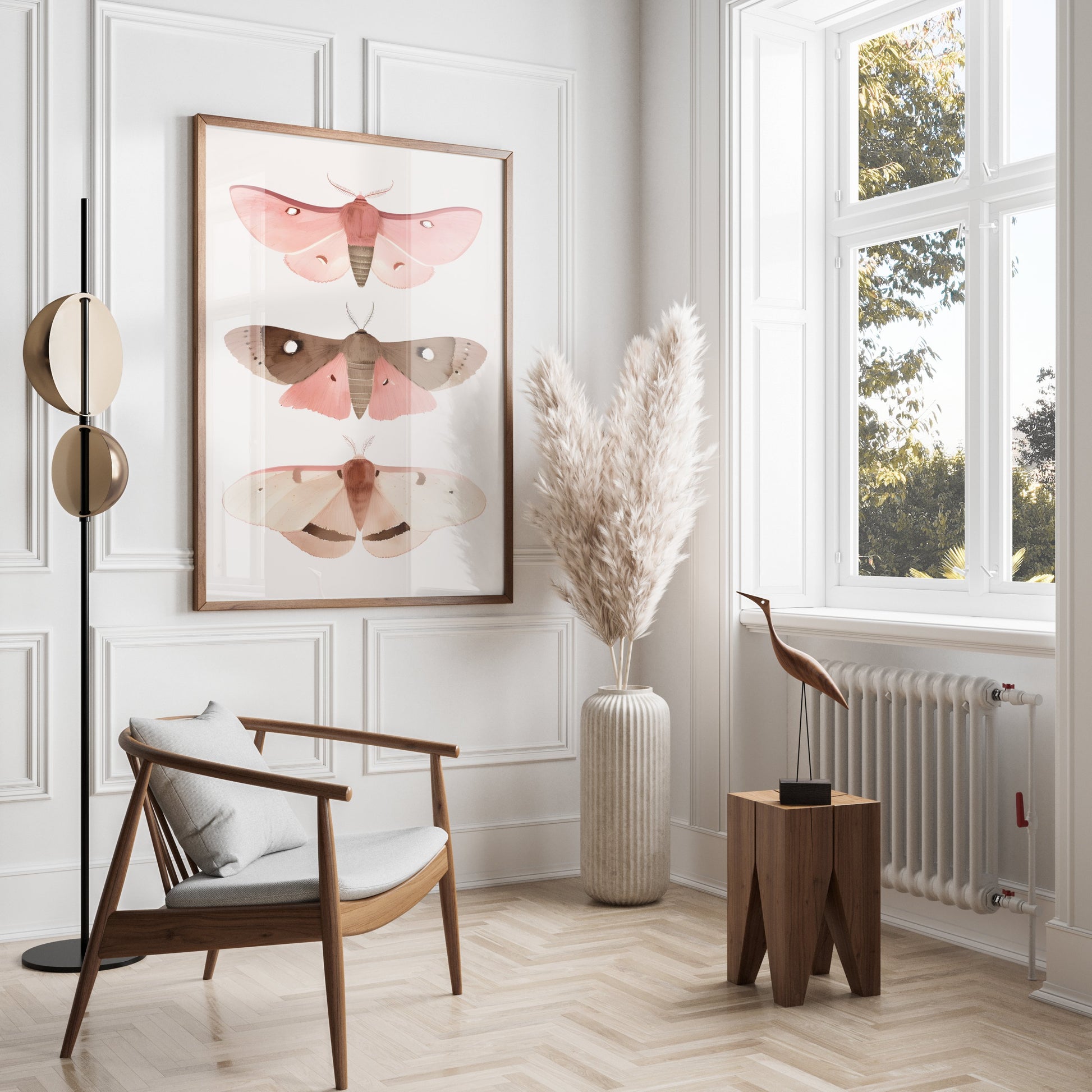 Premium Poster of Beautiful Colored Moth Illustrations Art Print Posters