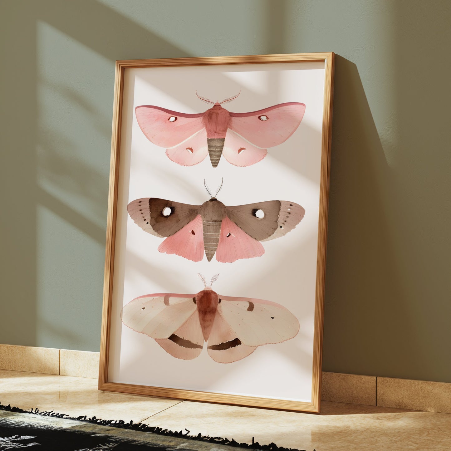Premium Poster of Beautiful Colored Moth Illustrations Art Print Posters